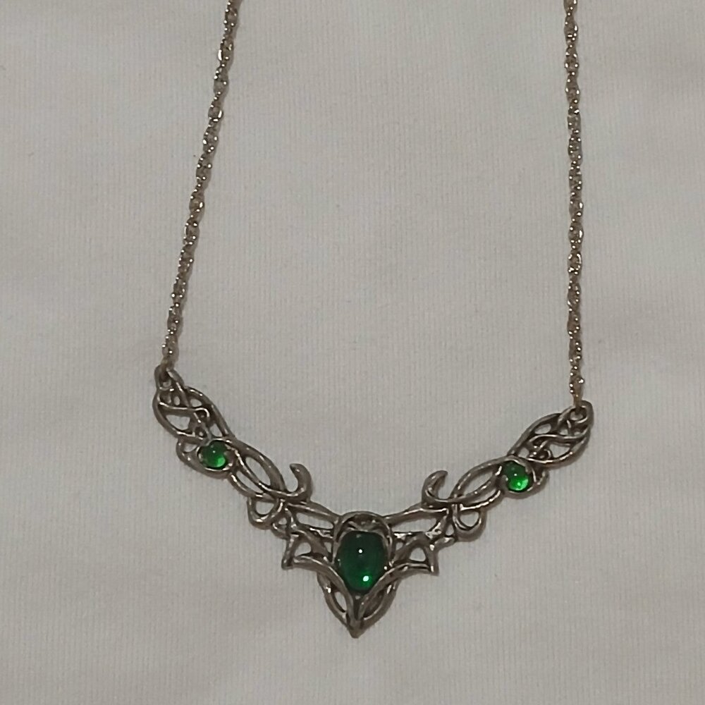 Lotr elvish pewter necklace